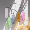 5 Pieces Kinetic Art Stained Acrylic Mobile Colorful Oval Hanging Suncatcher Decor Set Copy